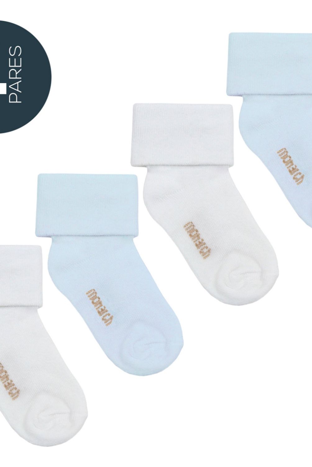 MONARCH - Pack 4 unidades calcetin bamboo bebe unisex