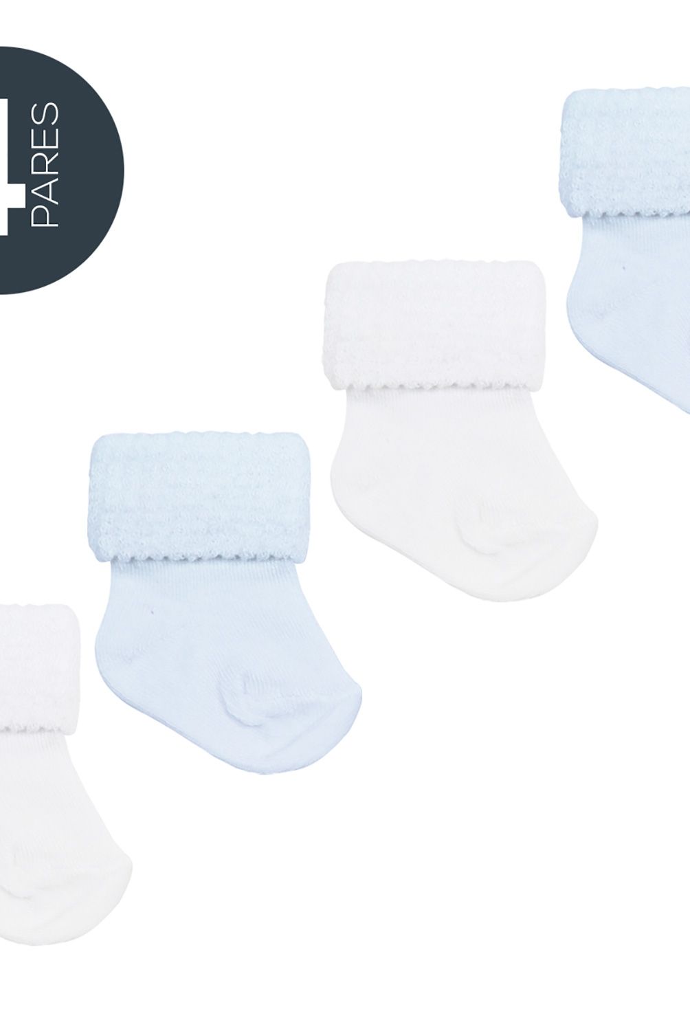 MONARCH - Pack 4 unidades calcetin bamboo bebe unisex