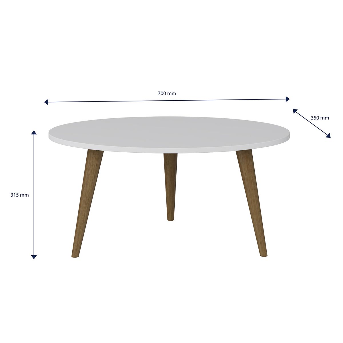 BE DESIGN - Mesa De Centro Retro Ovalada Be Design