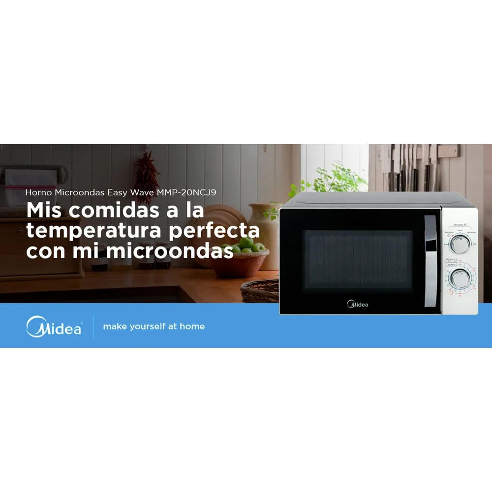 Microondas Mecánico 20 Litros 1050-700W - Blanco, foto 7