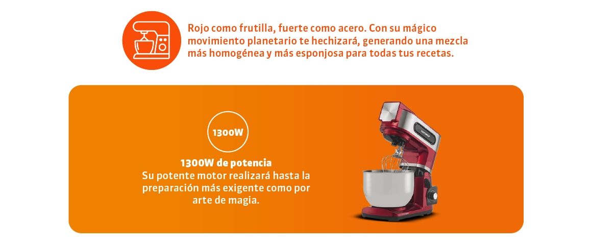 1300W de potencia