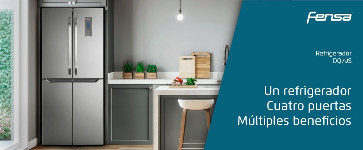 Un refrigerador, cuatro puertas, multiples beneficios Fensa Refrigerador DQ79S