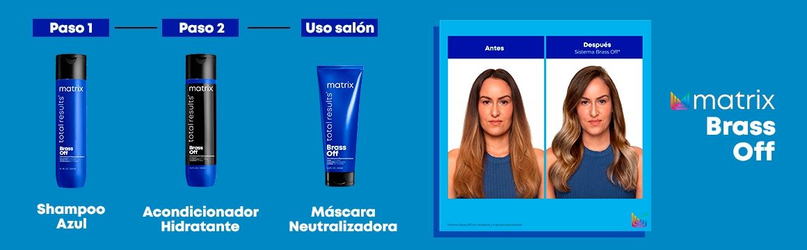 Rutina completa Brass off para cabello castaño 