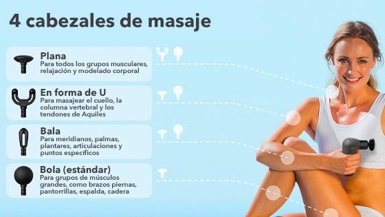 4 cabezales de masaje