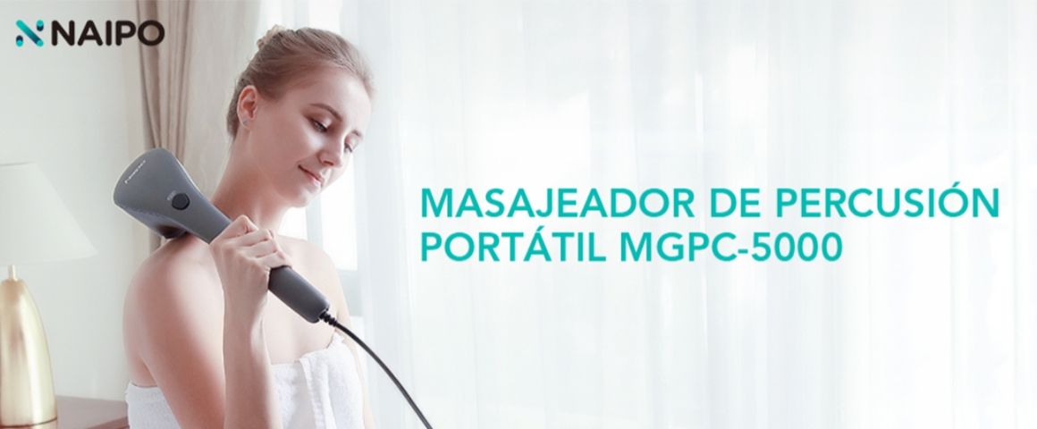 El masajeador de percusióne trabaja y actua sobre el cuerpo con presión
