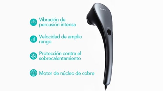 El masajeador portátil proporciona varias experiencias de masaje 