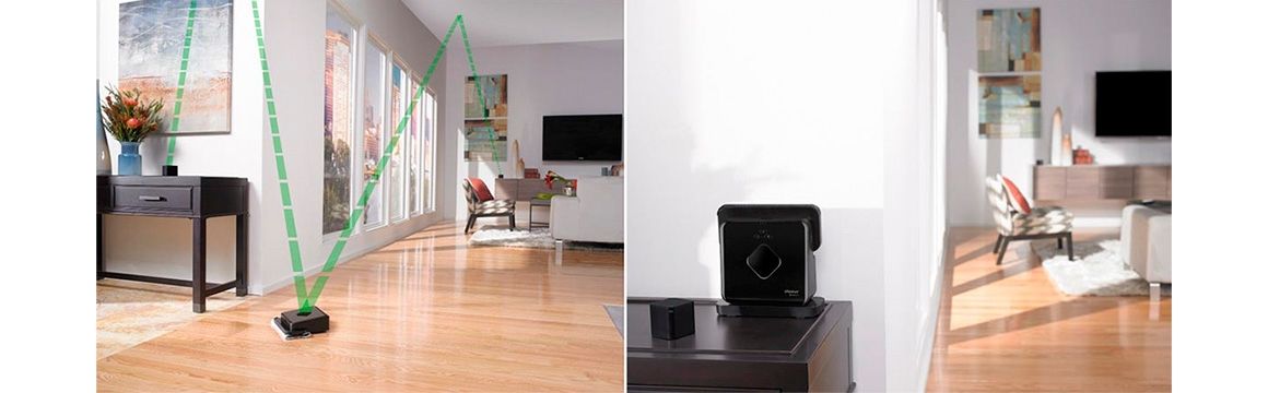 Limpia varias habitaciones y espacios grandes. Navega alrededor de objetos y bajo los muebles.