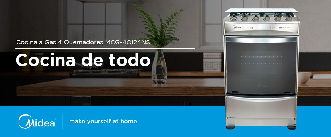 Cocina 4 quemadores Midea
