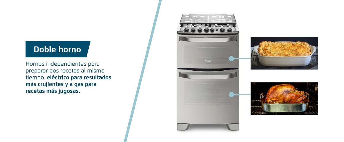 Hornos independientes para preparar dos recetas al mismo tiempo