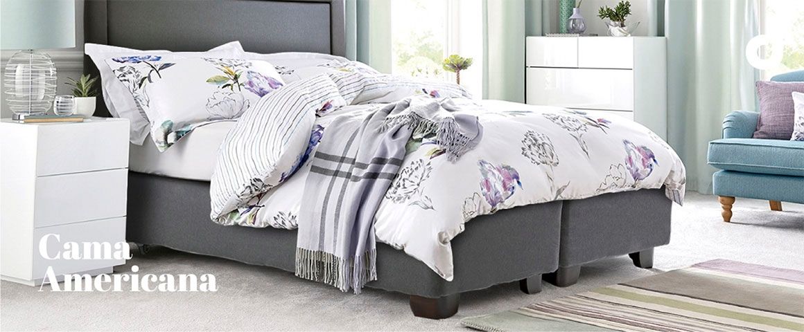 CAMA AMERICANA EUROTOP FULL + TOPPER + RESPALDO