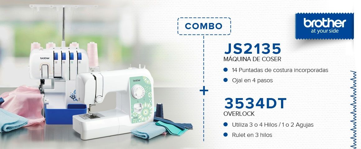 combo maquina de coser y overlock