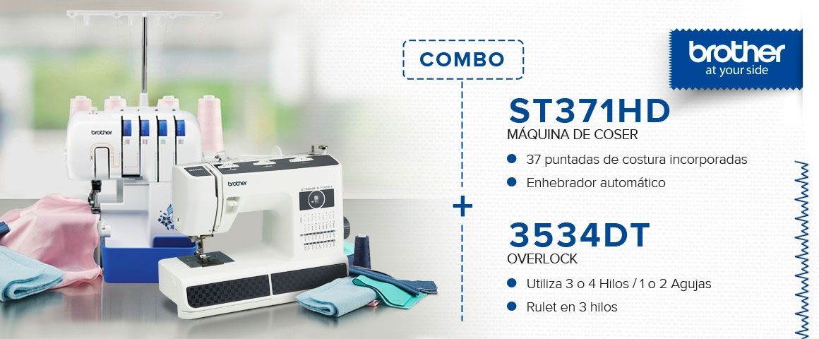 combo maquina de coser y overlock