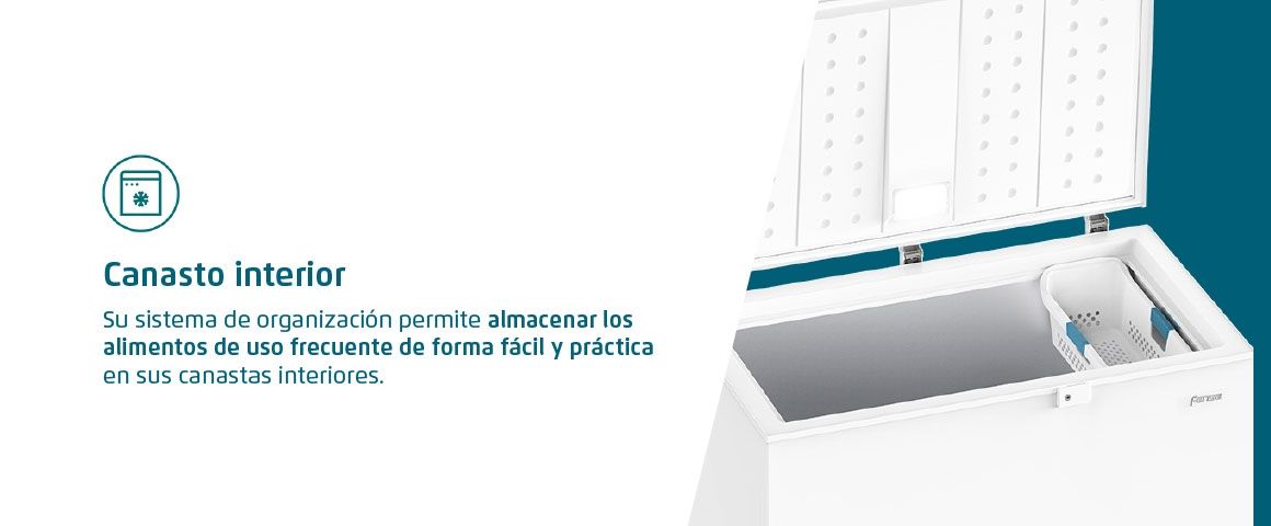 Mejor organización, gracias a su canasto interior