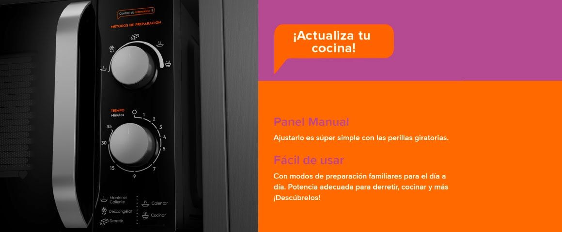 Panel Manual, Facil de usar