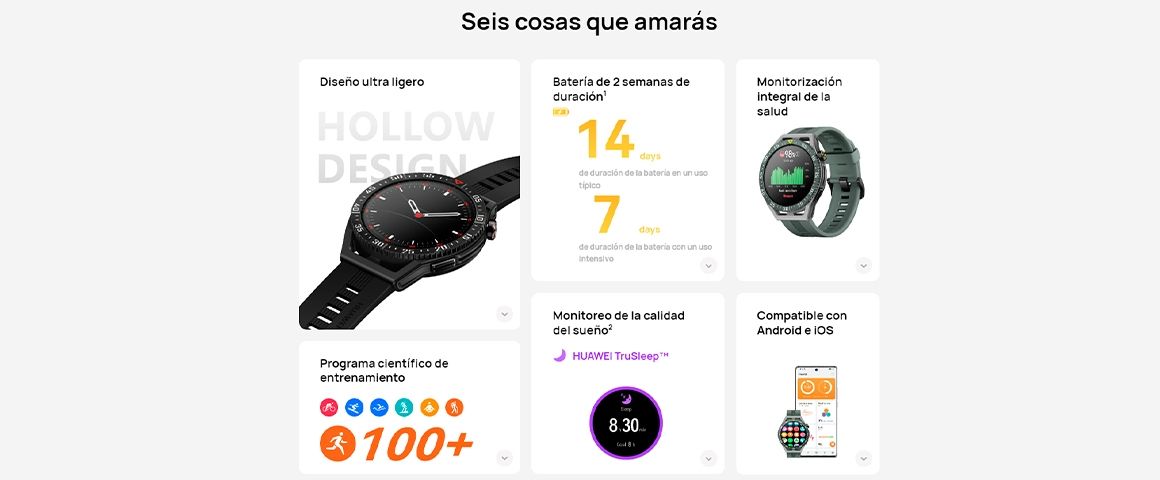 las caracteristcas de Watch GT 3 SE