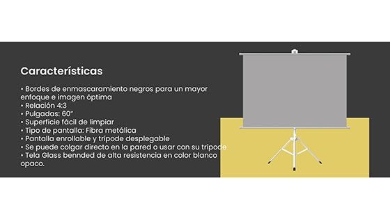 LEVO Telón Mural de Proyector Portátil 60 pulgadas