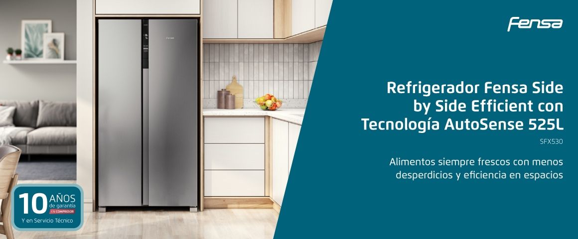 Refrigerador Fensa Side by Side SFX530 - 525 Litros con Tenologia AutoSense