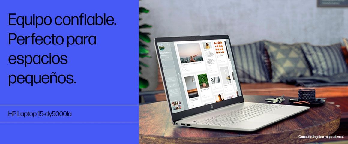 Notebook HP 15-dy5000la - Equipo confiable. Perfecto para espacios pequeños