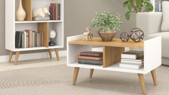 Combo Estantería Librero + Mesa de centro Nichos 