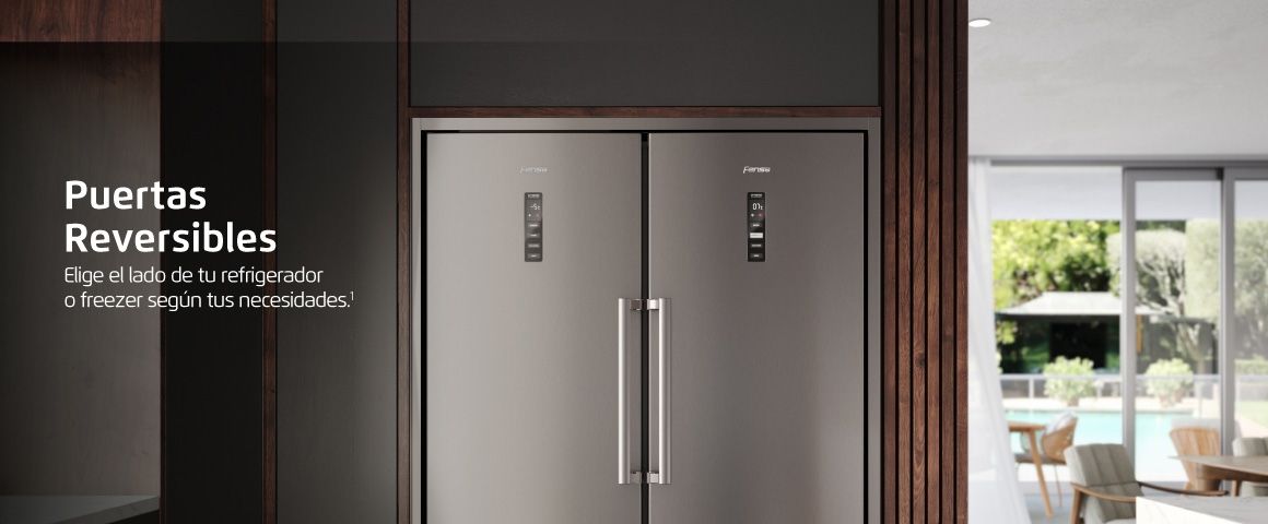 Puertas Reversibles. Elige el lado de tu refrigerador o freezer según tus necesidades