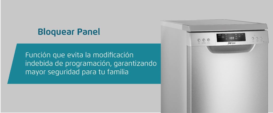 Bloquear Panel. Función que evita la modificación indebida de programación, garantizando mayor seguridad para tu familia