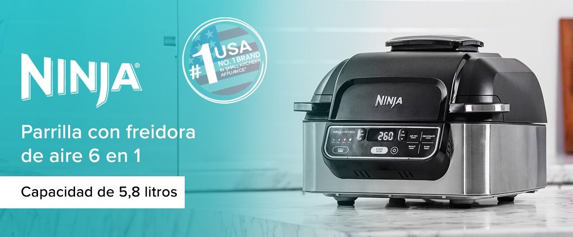 Parrilla y freidora de aire interior