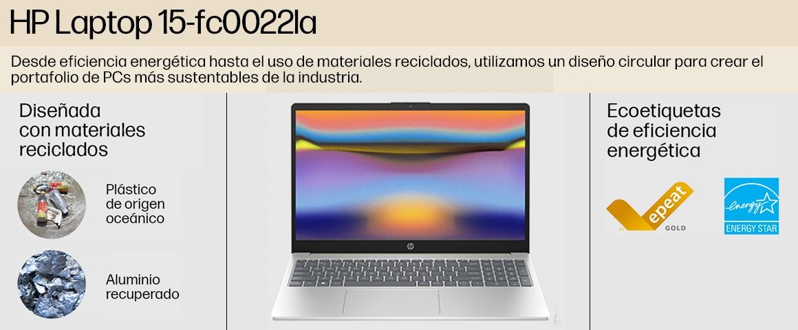 Notebook HP 15-fc0022la - Sustentabilidad