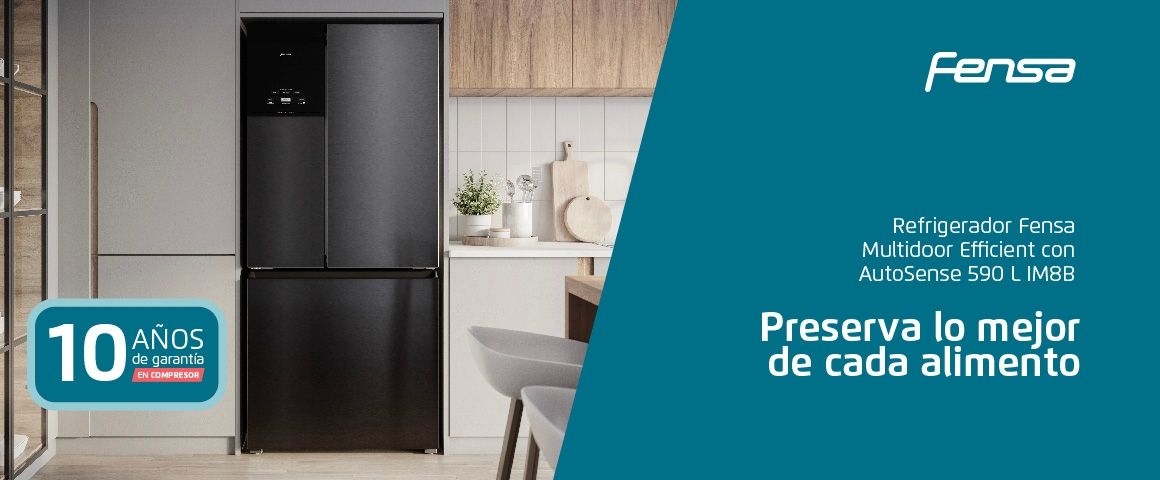 Refrigerador Fensa Multidoor Efficient con AutoSense 590 L IM8B . Preserva lo mejor de cada alimento.