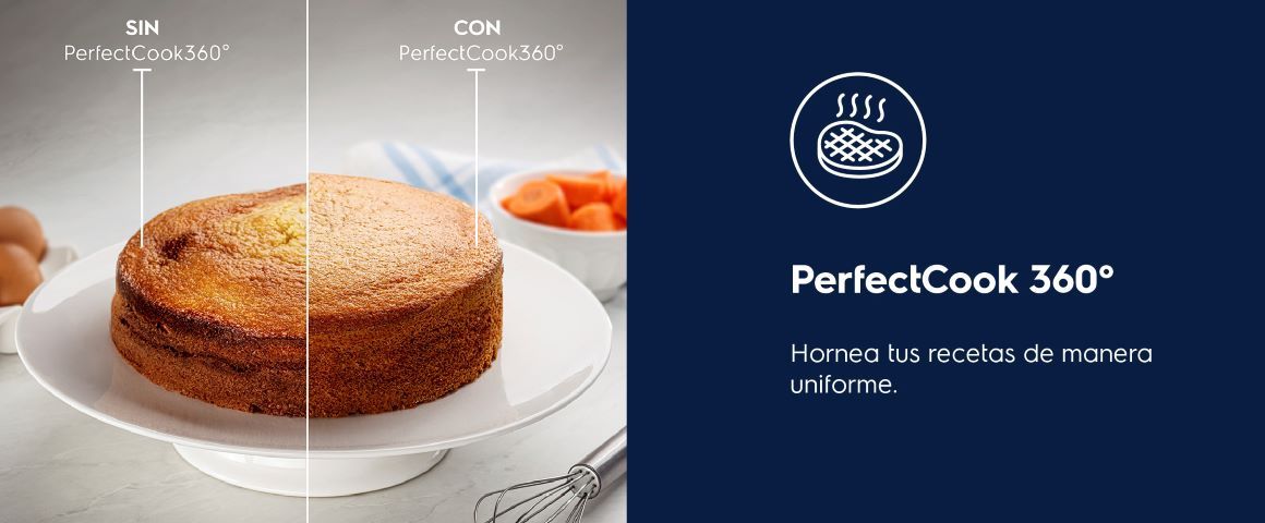 PerfectCook 360°. Hornear tus recetas de manera uniforme.