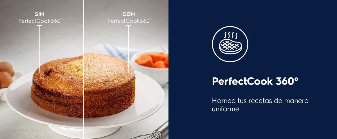PerfectCook 360°. Hornea tus recetas de manera uniforme.
