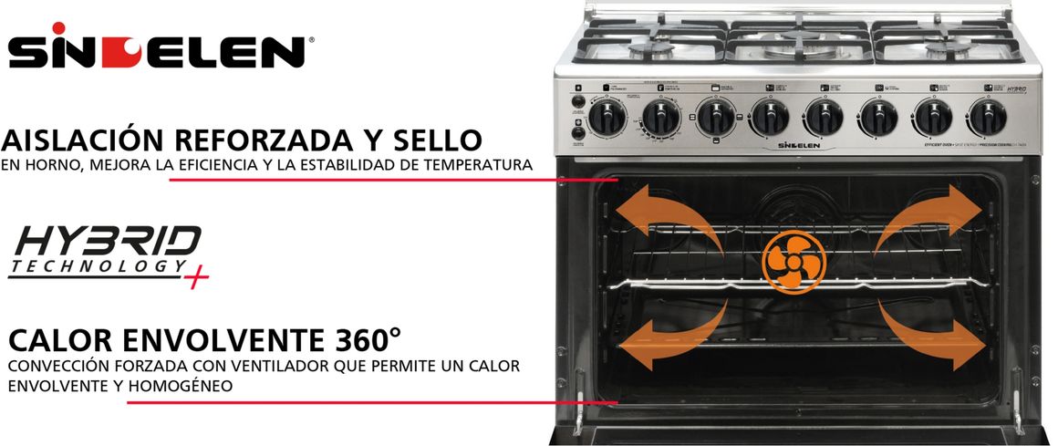 COCINA HIBRIDA CH-740NI SINDELEN