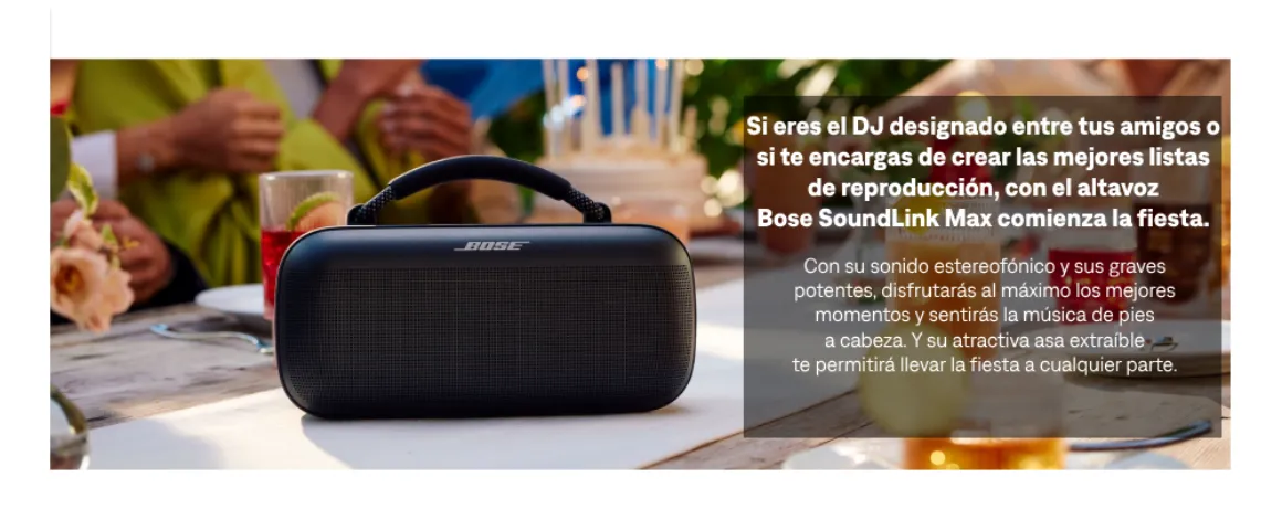 BOSE Parlante Portable Soundlink Max Black Bose | Falabella Chile