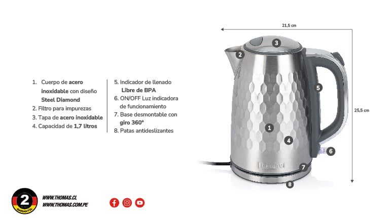 Minipimer 600W TH-8725