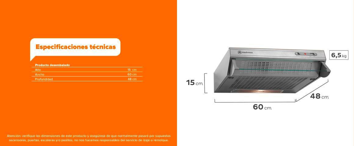 Especificaciones técnicas