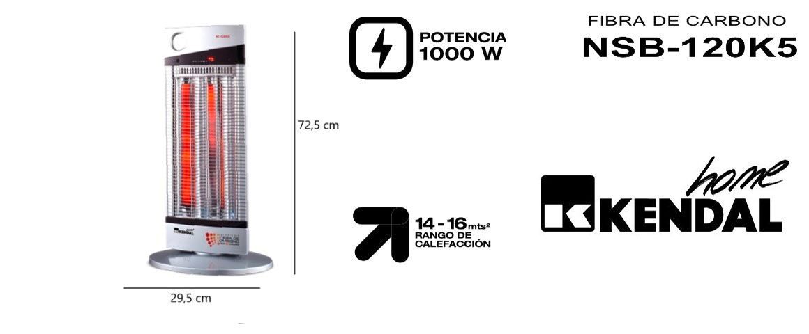Estufa Fibra de Carbono NSB 120K5 Silver
