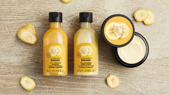 Shampoo y acondicionador de plátano
