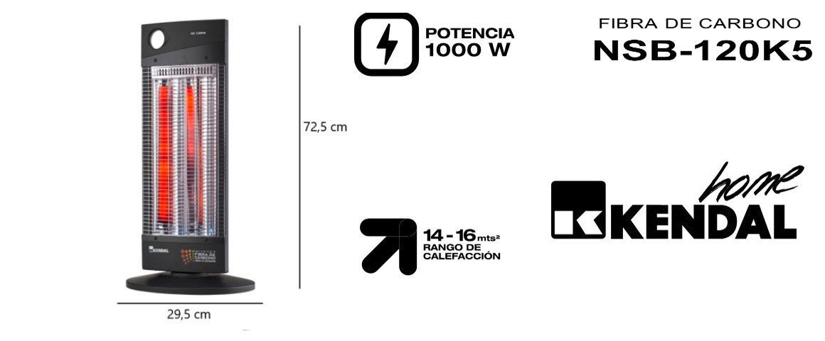 Estufa Fibra de Carbono NSB 120K5 Negro