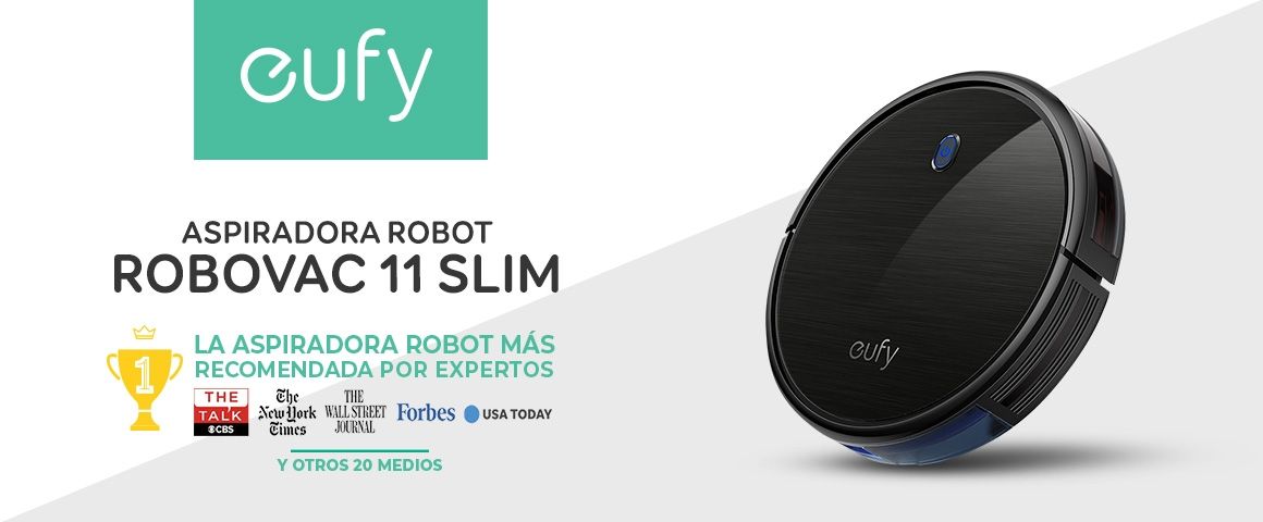 Aspiradora Robot Inteligente Robovac 11 Slim Negra