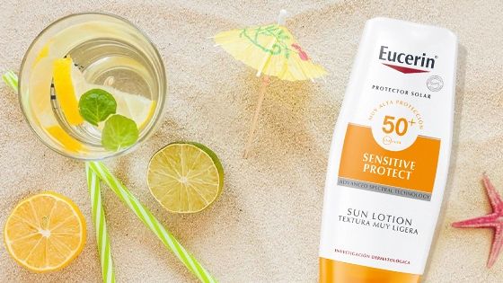  filtro, protector solar, cuerpo, corporal, factor 50, protector, ligera, ligero, textura ligera, Eucerin
