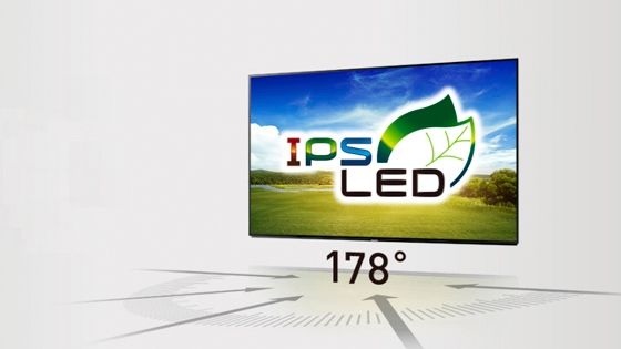 IPS LED gráfica y texto de 178°
