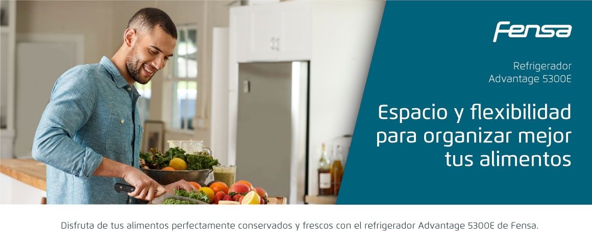 Descubre el refrigerador Advantage 5300E de Fensa y disfruta de tus alimentos perfectamente conservados.