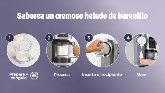 Saborea un Cremoso Helado de Barquillo