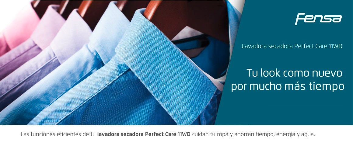 Tu look como nuevo por mucho más tiempo con la Lavadora Secadora Perfect Care 11WD