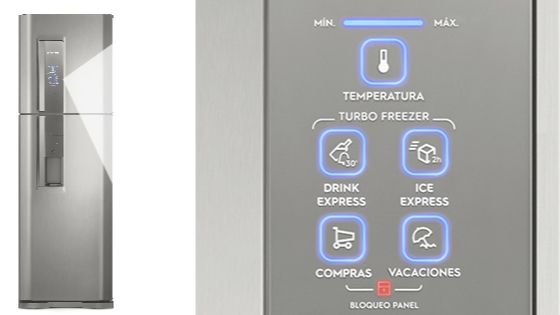 Panel Blue Touch con el refrigerador Fensa DW44S