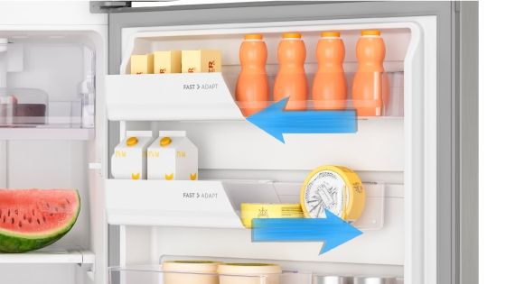Fast Adapt (Balcones deslizables intercambiables) con el refrigerador Fensa DF56S