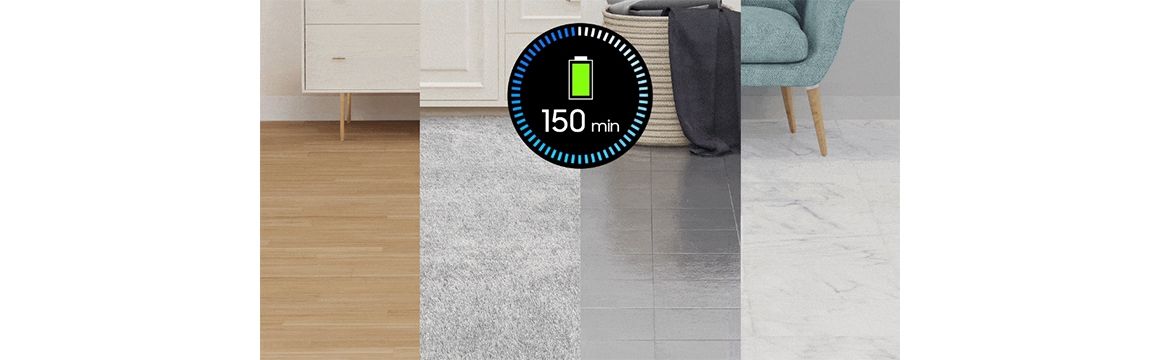 Aspiradora y trapeadora 2 en 1 con diseño delgado y control Wi-Fi