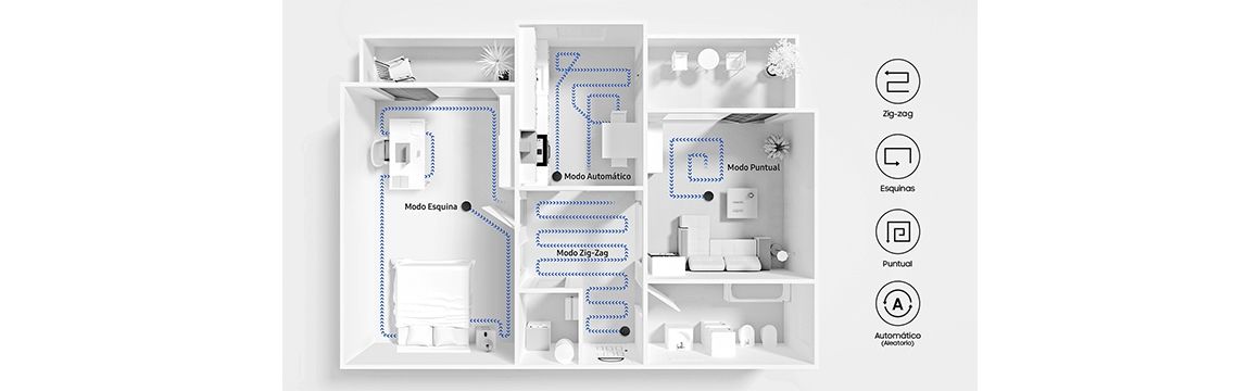 Aspiradora y trapeadora 2 en 1 con diseño delgado y control Wi-Fi