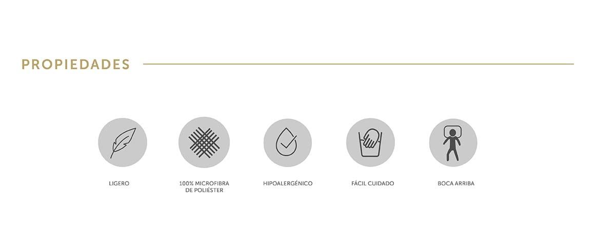 Atributos de almohadas microfibra