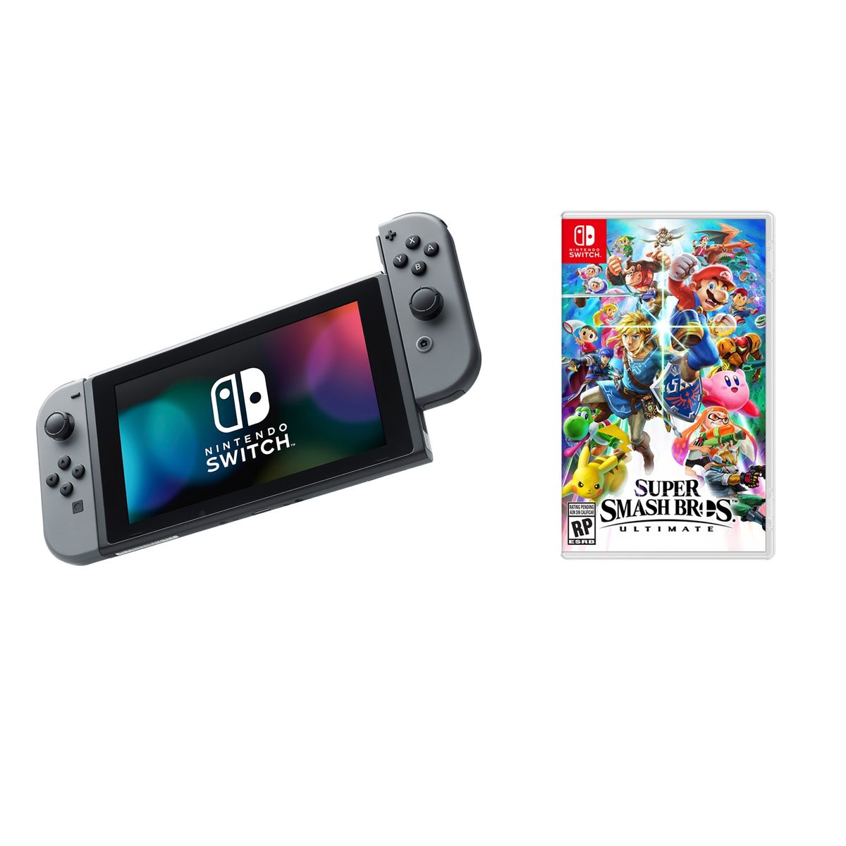  - Combo Consola Switch Negra + Super Smash Bros Ultimate