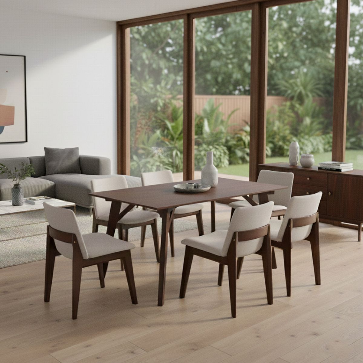 MICA - Juego de Comedor 6 Puestos Rios MICA